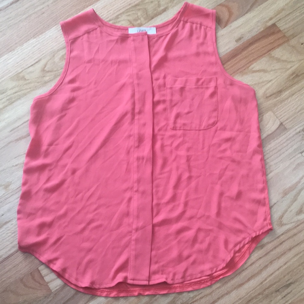 Loft coral mixed media shell, size large